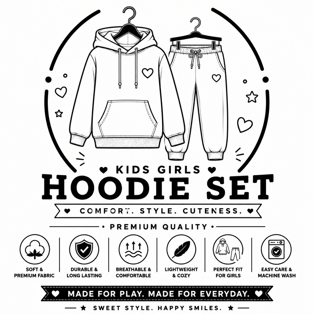 GIRLS HOODIE SET