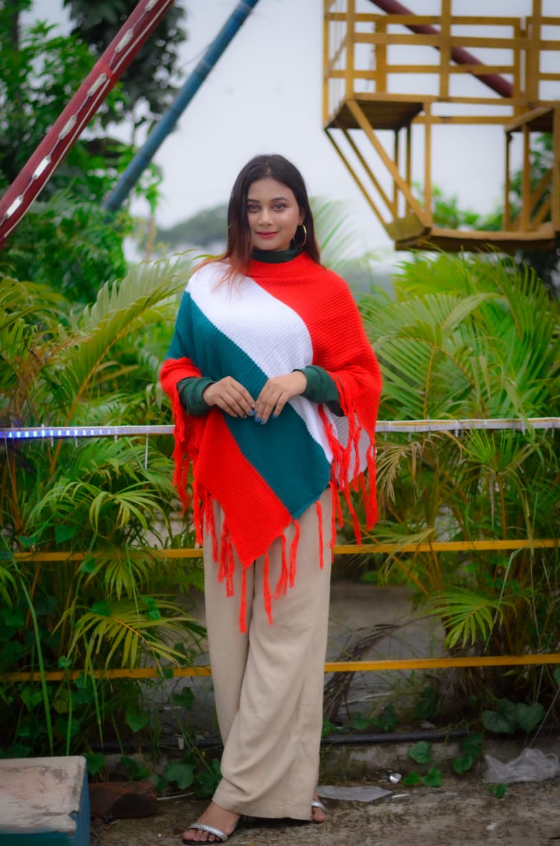 Ladies Winter Poncho — view 6