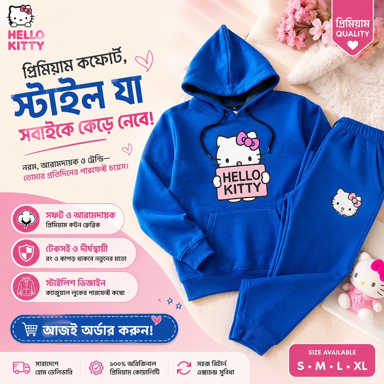 Adults girls hoode set